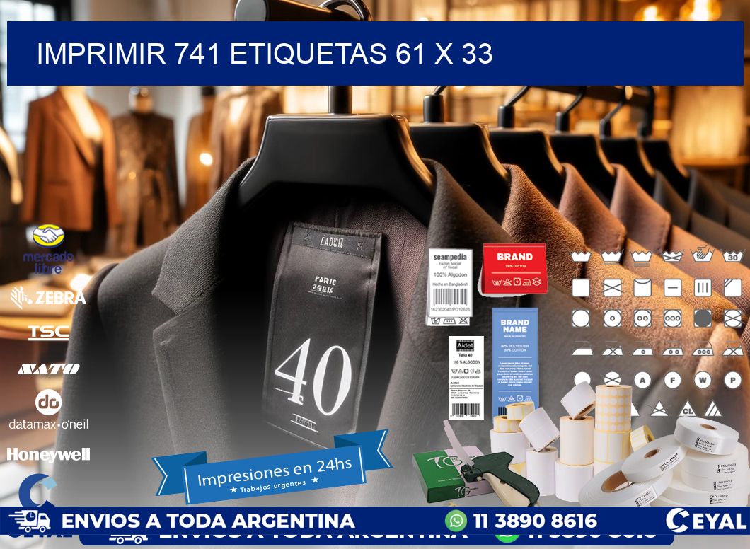 IMPRIMIR 741 ETIQUETAS 61 x 33