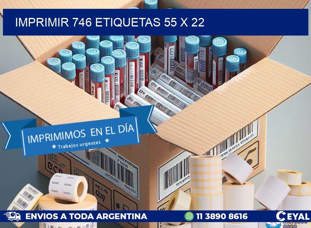 IMPRIMIR 746 ETIQUETAS 55 x 22