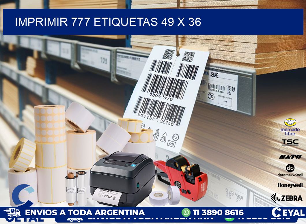 IMPRIMIR 777 ETIQUETAS 49 x 36