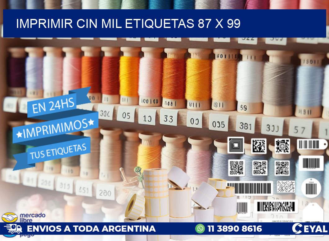 IMPRIMIR CIN MIL ETIQUETAS 87 x 99