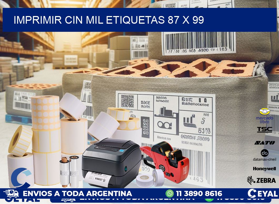 IMPRIMIR CIN MIL ETIQUETAS 87 x 99