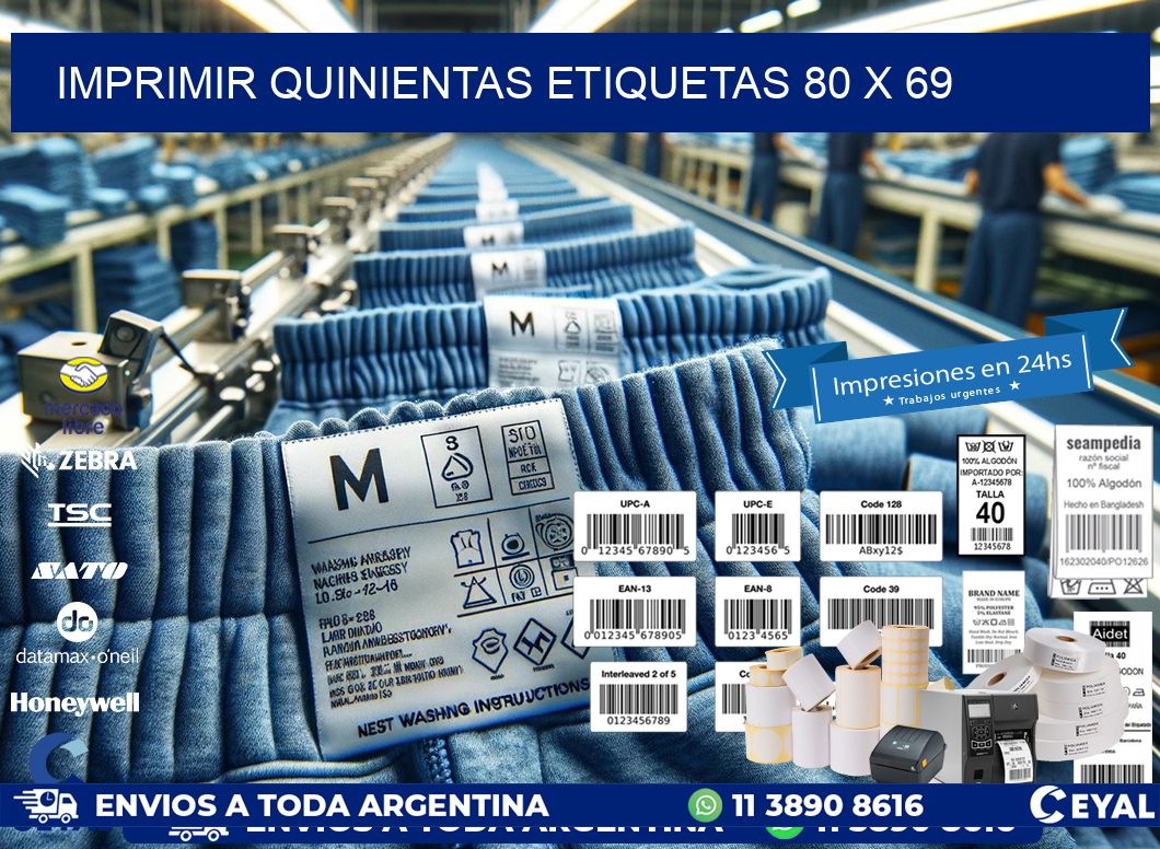 IMPRIMIR QUINIENTAS ETIQUETAS 80 x 69