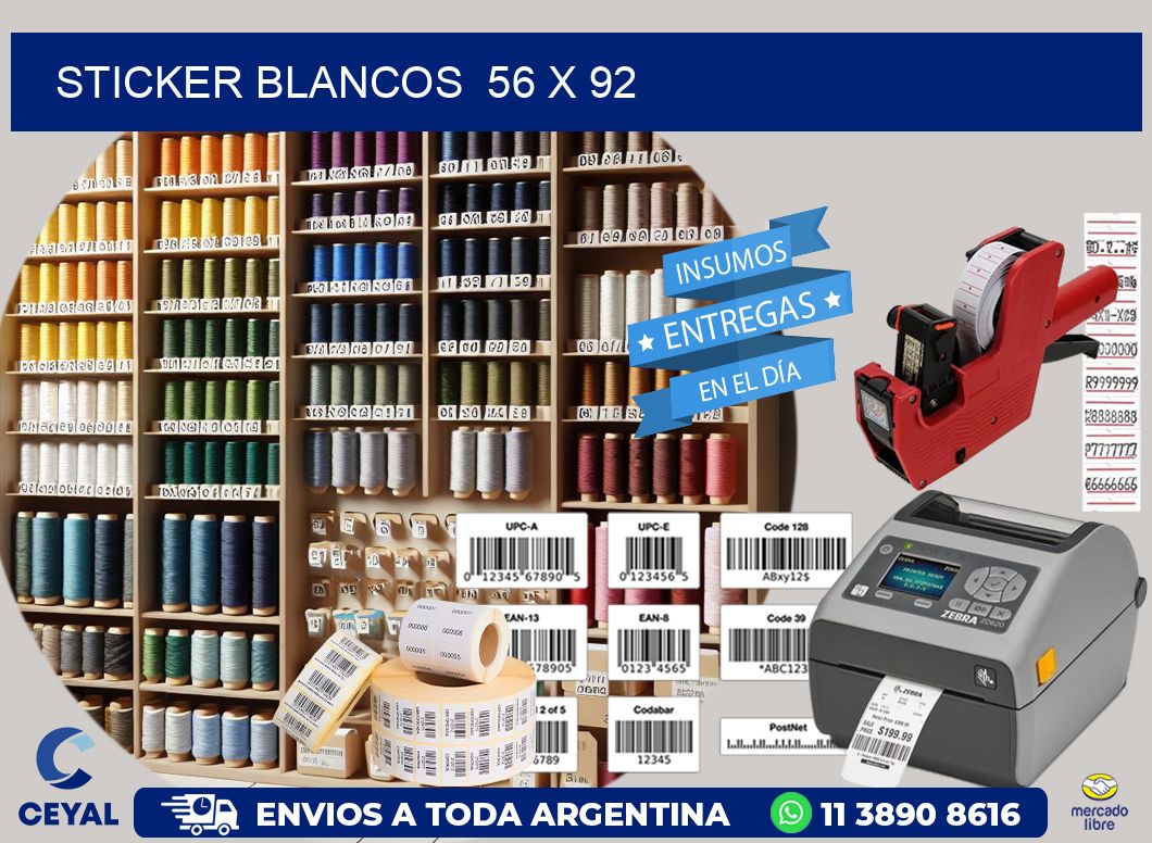 STICKER BLANCOS  56 x 92