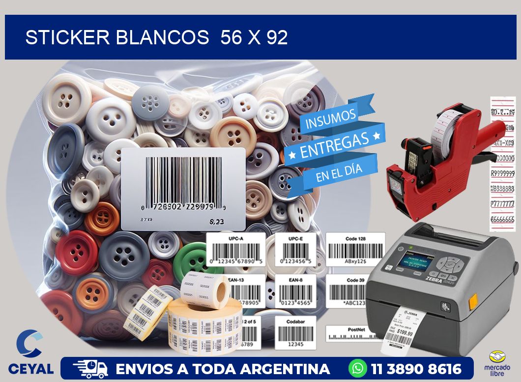 STICKER BLANCOS  56 x 92