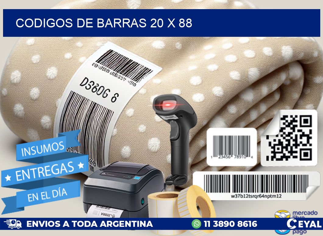 codigos de barras 20 x 88