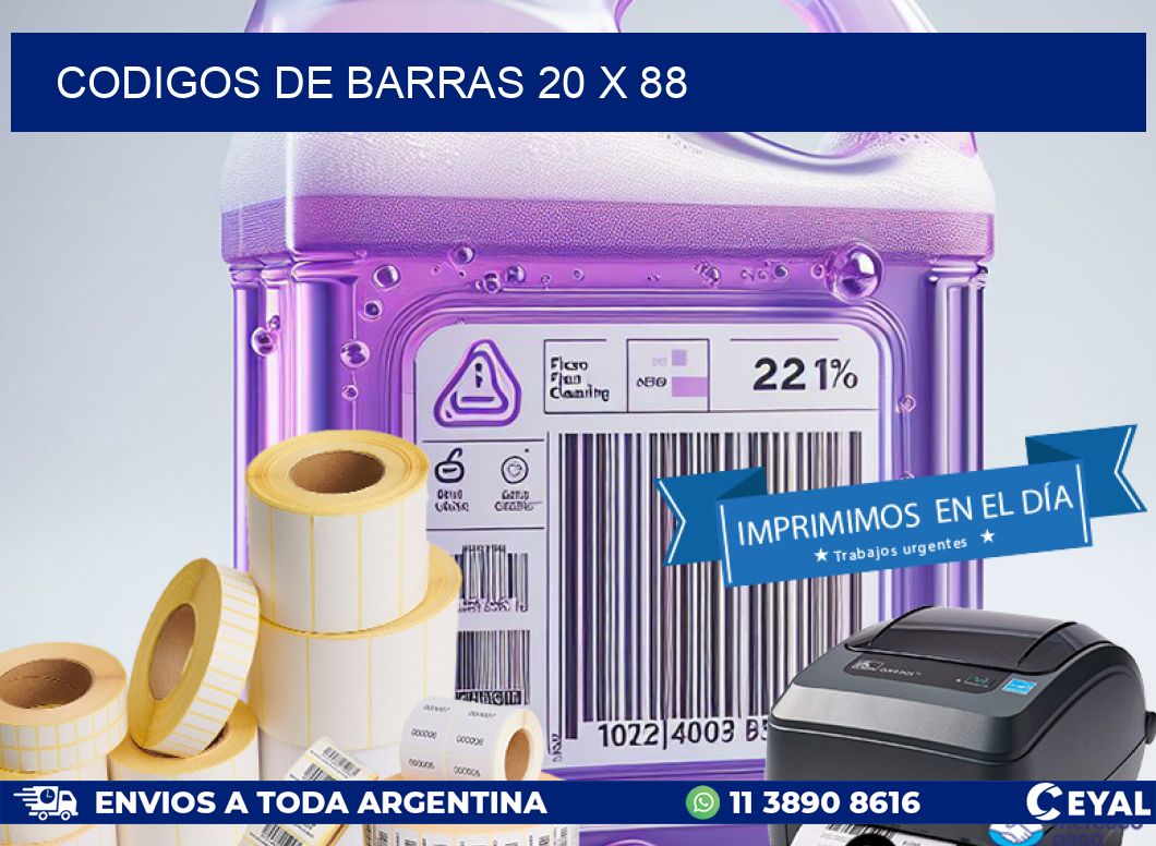 codigos de barras 20 x 88
