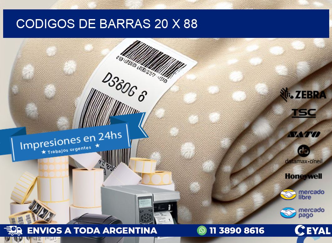 codigos de barras 20 x 88
