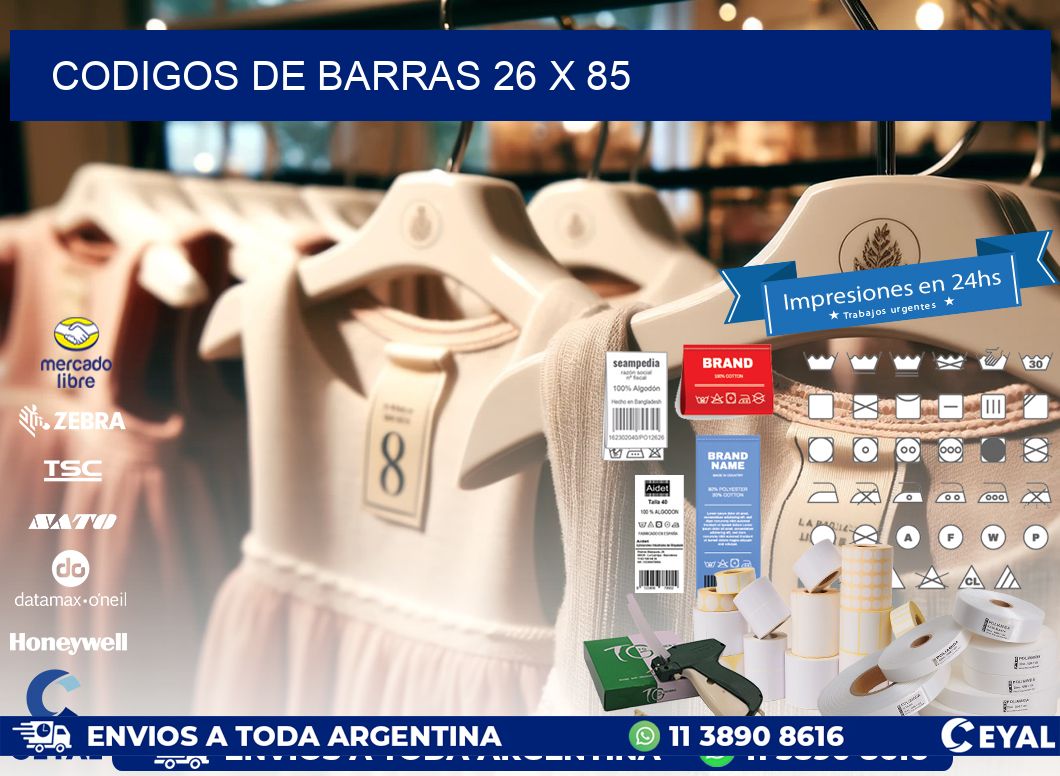 codigos de barras 26 x 85