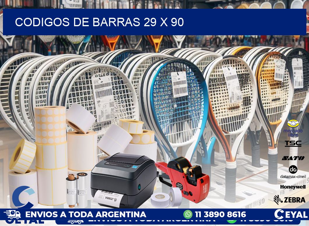 codigos de barras 29 x 90