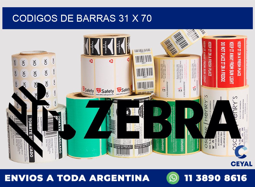 codigos de barras 31 x 70