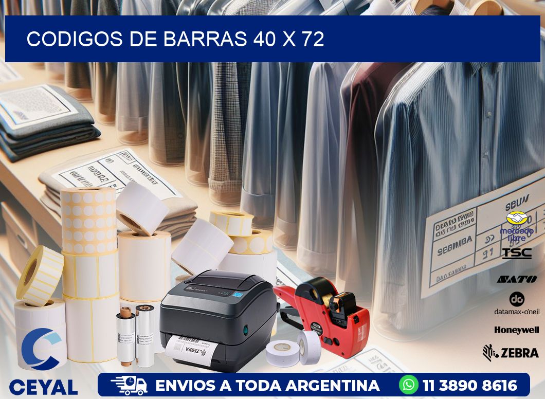 codigos de barras 40 x 72