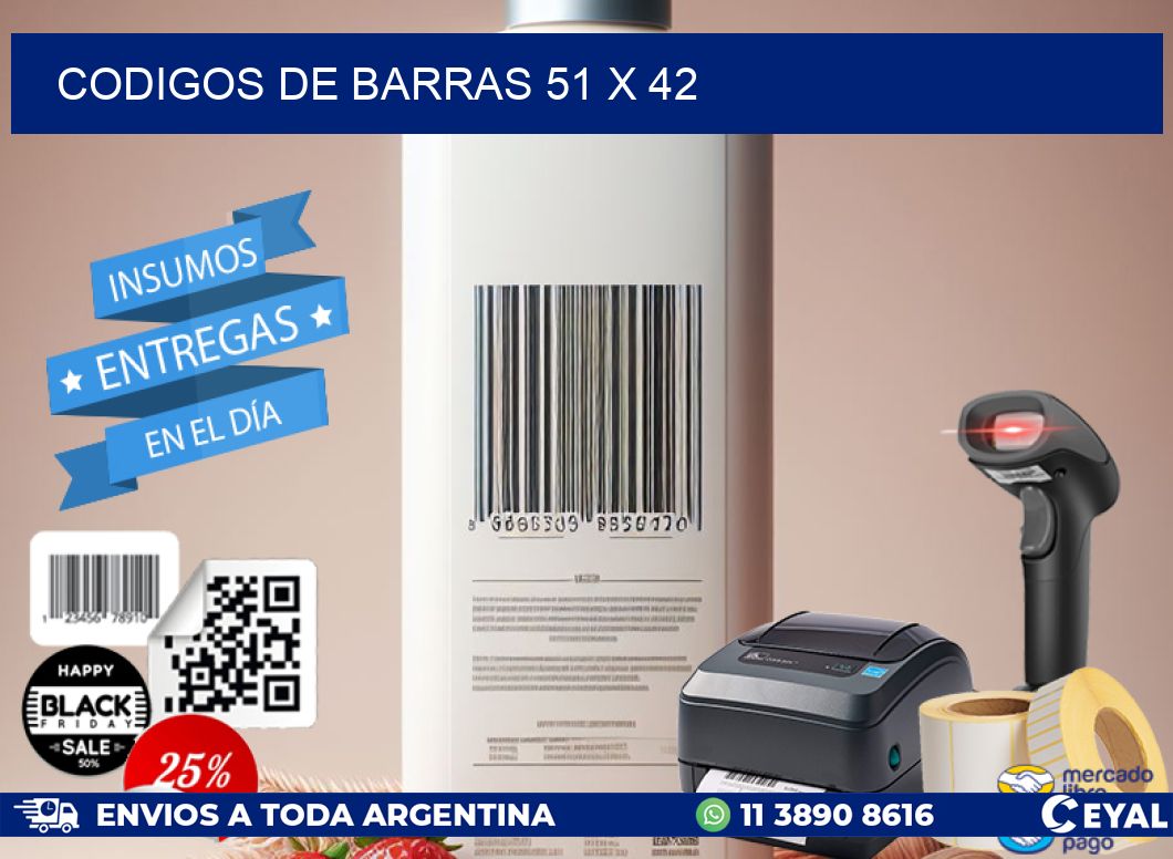 codigos de barras 51 x 42