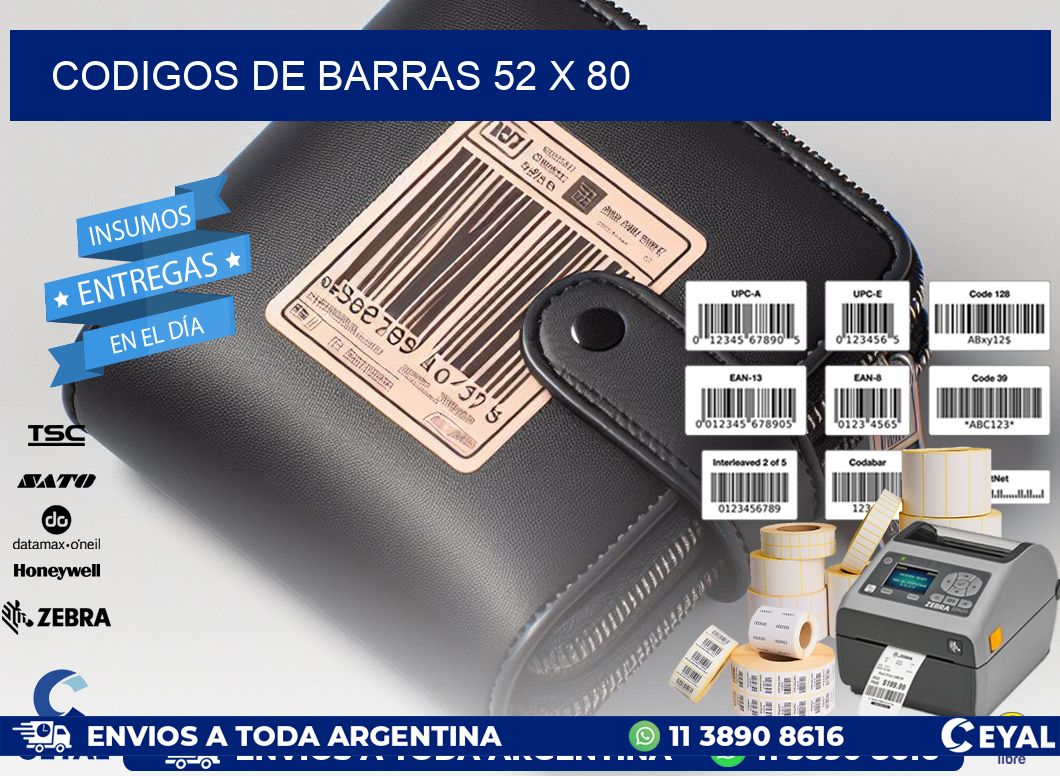 codigos de barras 52 x 80