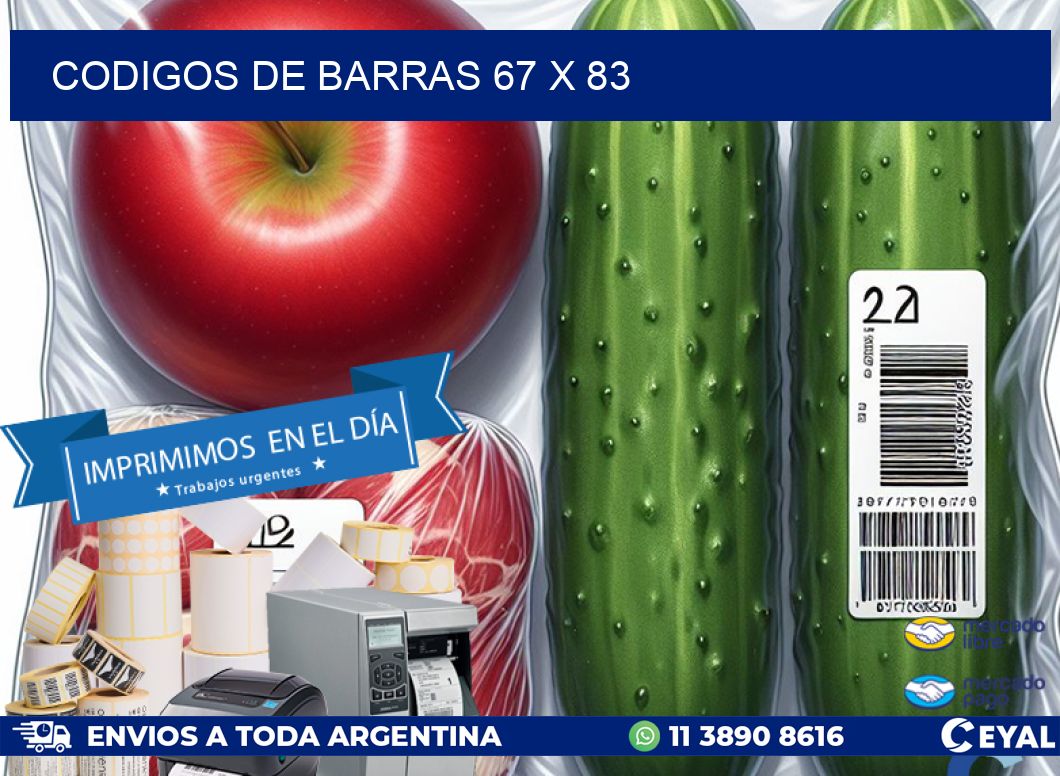 codigos de barras 67 x 83