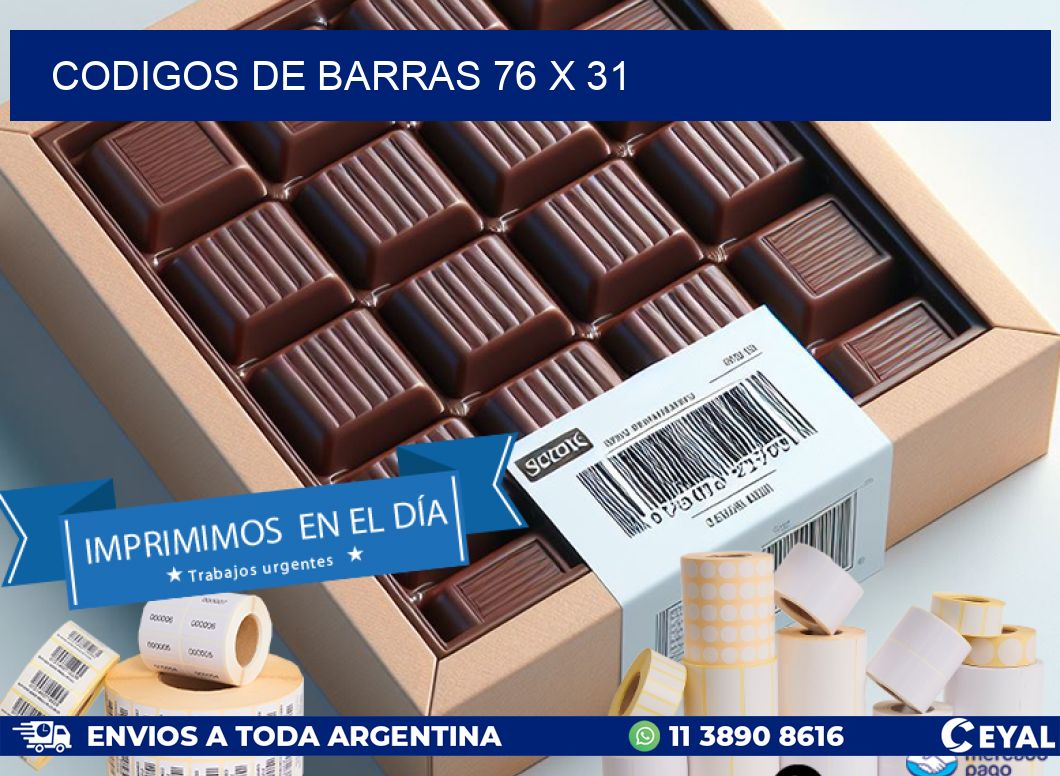 codigos de barras 76 x 31