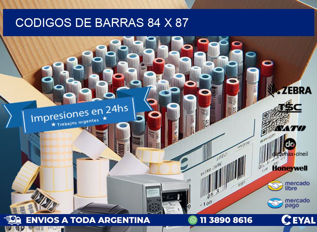 codigos de barras 84 x 87