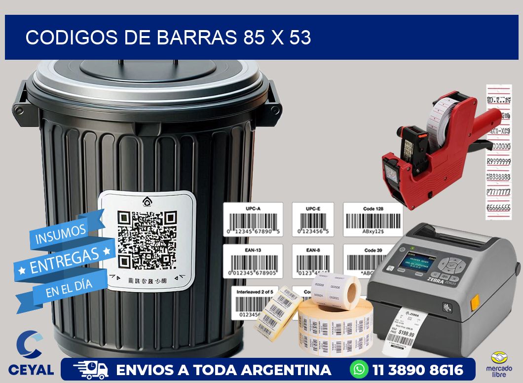 codigos de barras 85 x 53