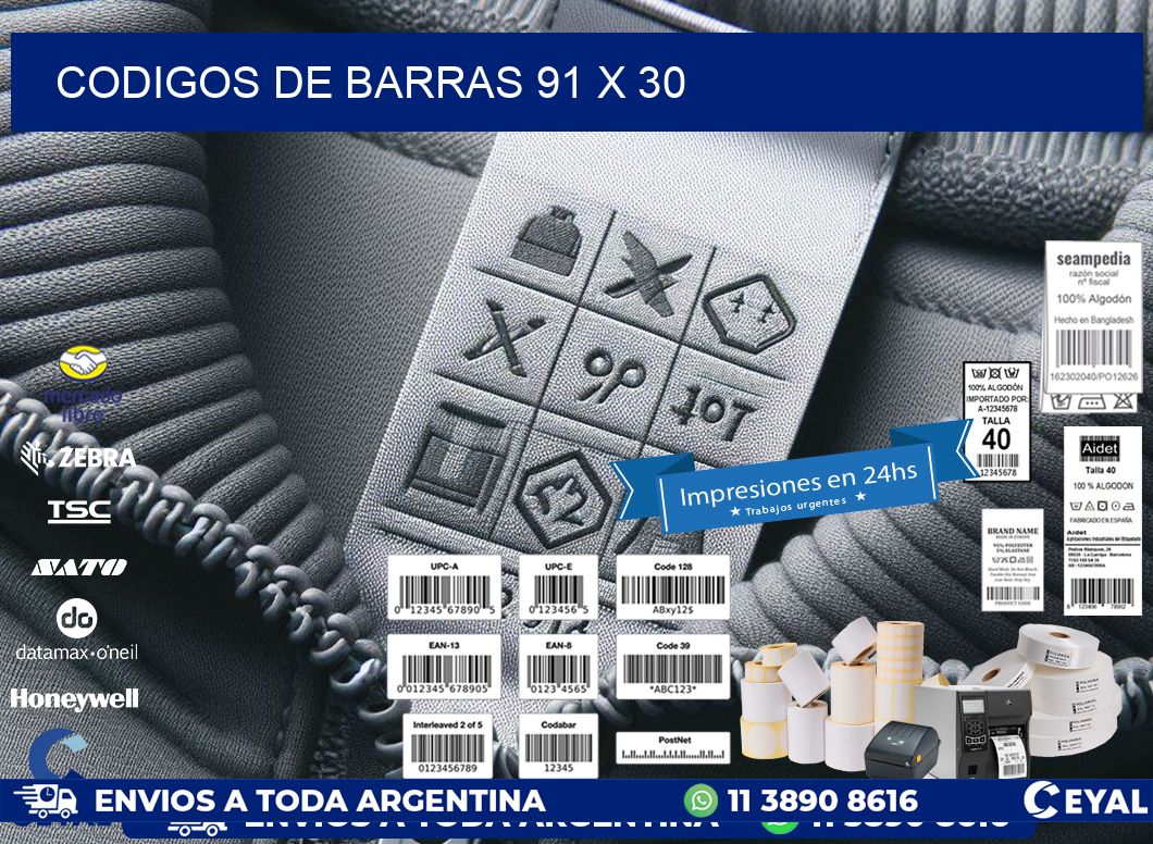 codigos de barras 91 x 30