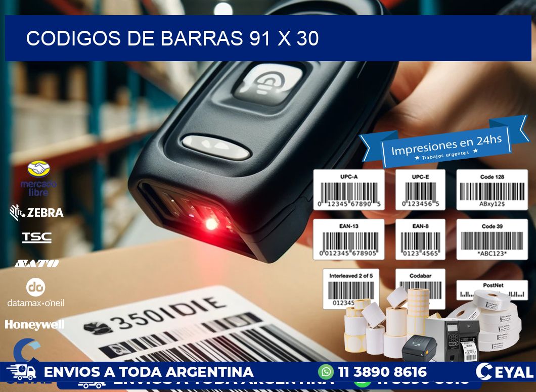 codigos de barras 91 x 30