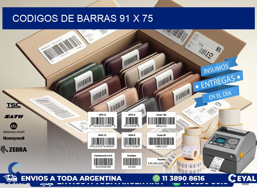 codigos de barras 91 x 75