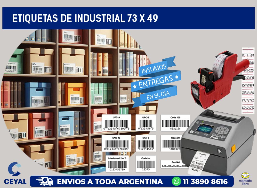 etiquetas de industrial 73 x 49