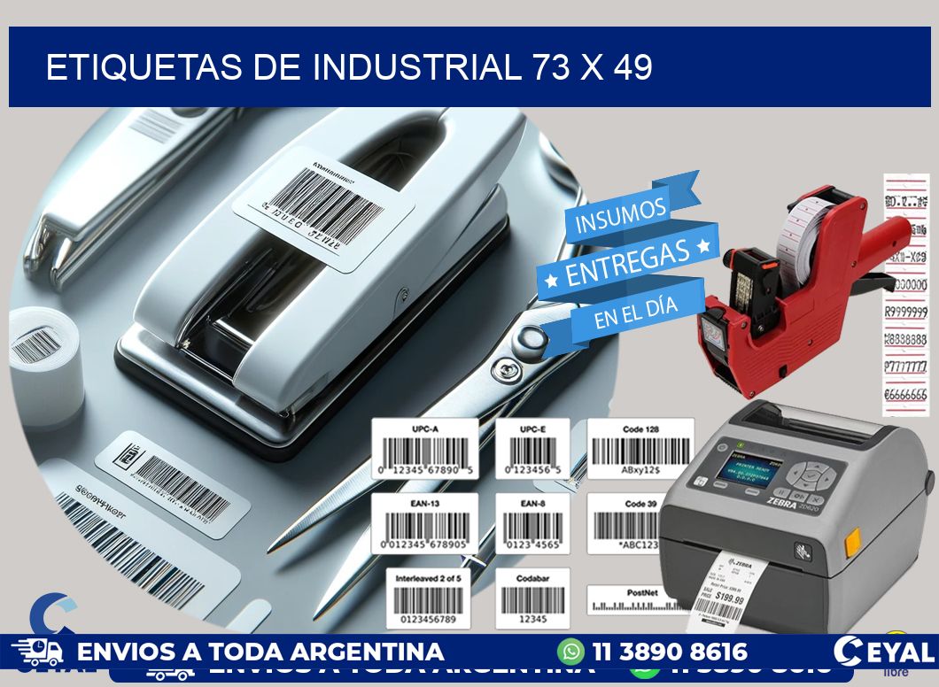 etiquetas de industrial 73 x 49