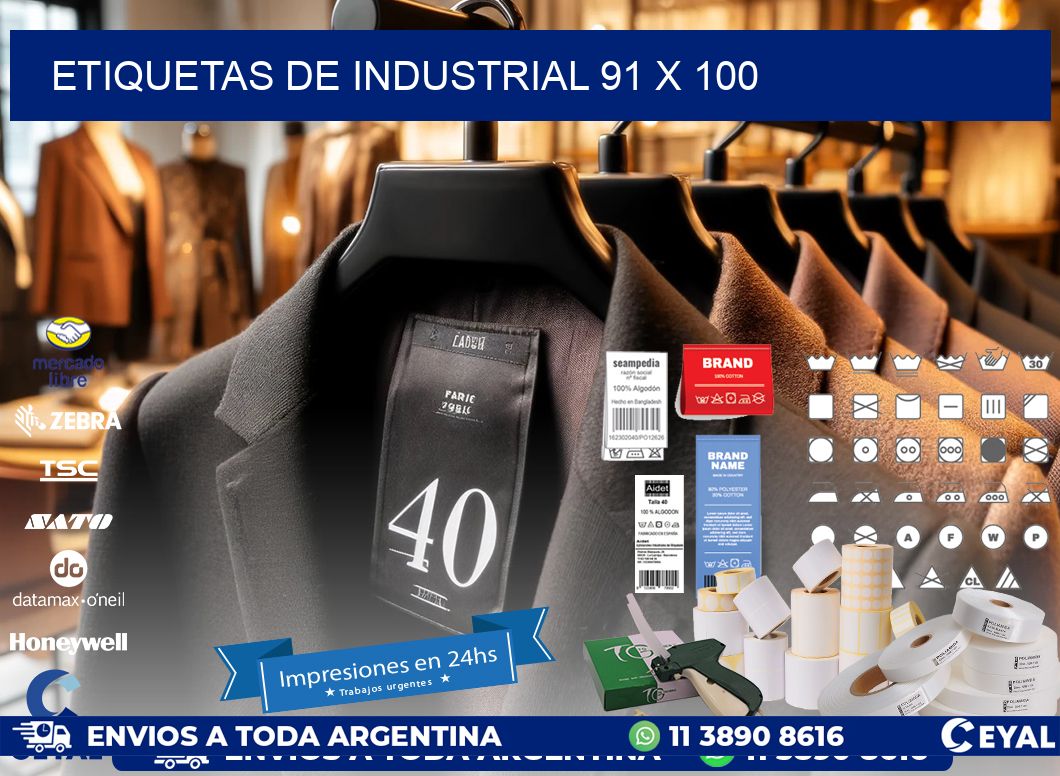 etiquetas de industrial 91 x 100