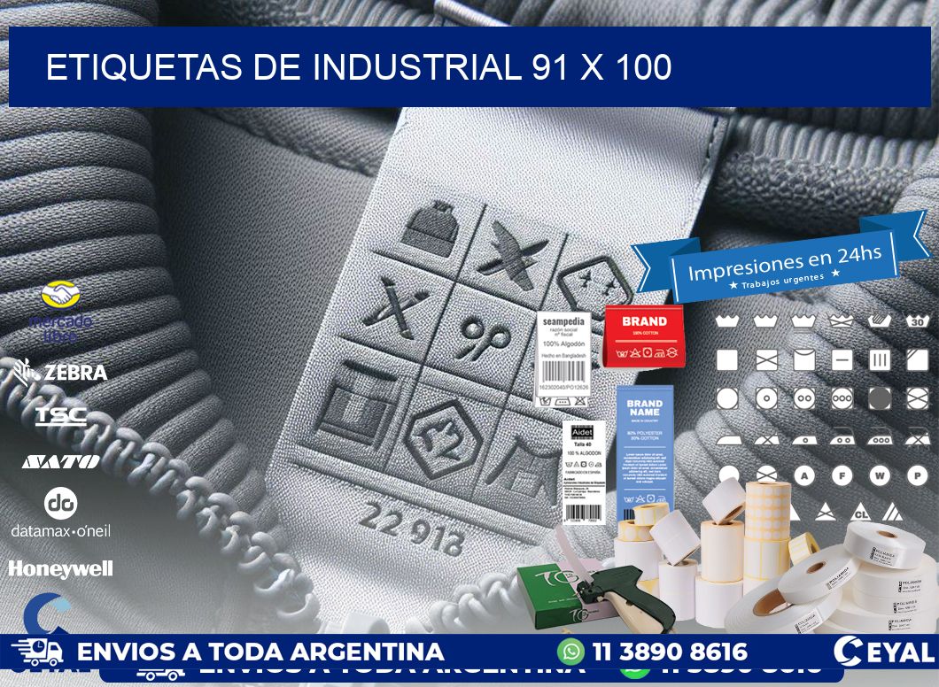 etiquetas de industrial 91 x 100
