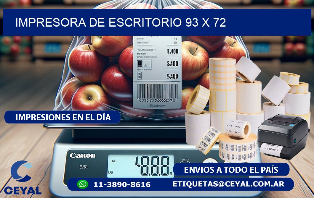 impresora de escritorio 93 x 72