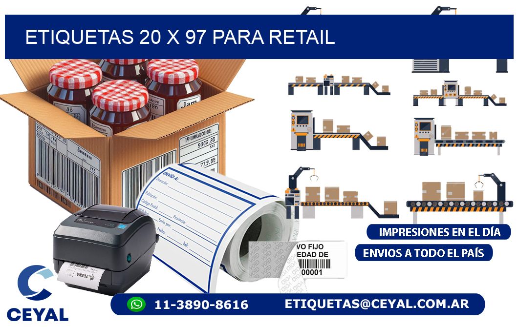 ETIQUETAS 20 x 97 PARA RETAIL