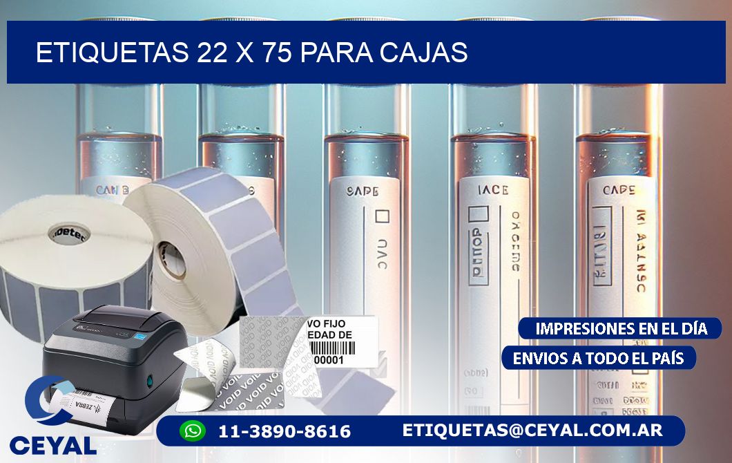 ETIQUETAS 22 x 75 PARA CAJAS