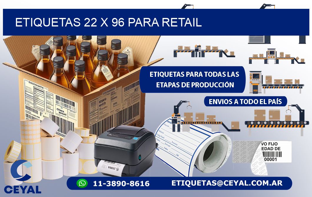 ETIQUETAS 22 x 96 PARA RETAIL