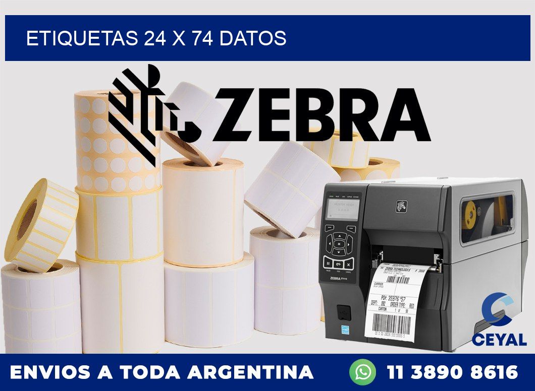 ETIQUETAS 24 x 74 DATOS