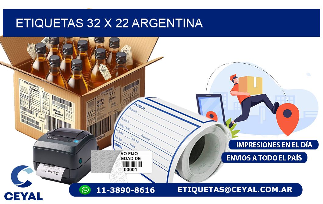 ETIQUETAS 32 x 22 ARGENTINA