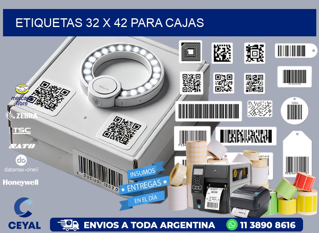 ETIQUETAS 32 x 42 PARA CAJAS