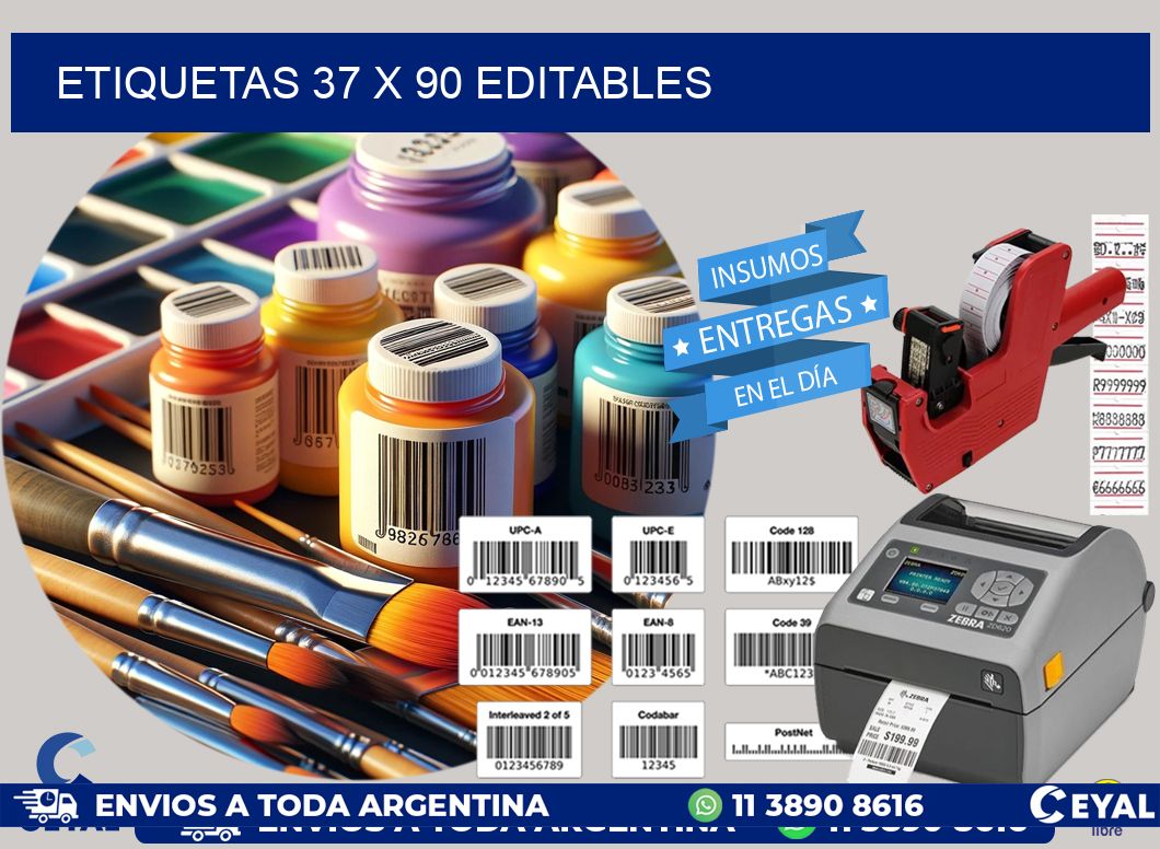 ETIQUETAS 37 x 90 EDITABLES