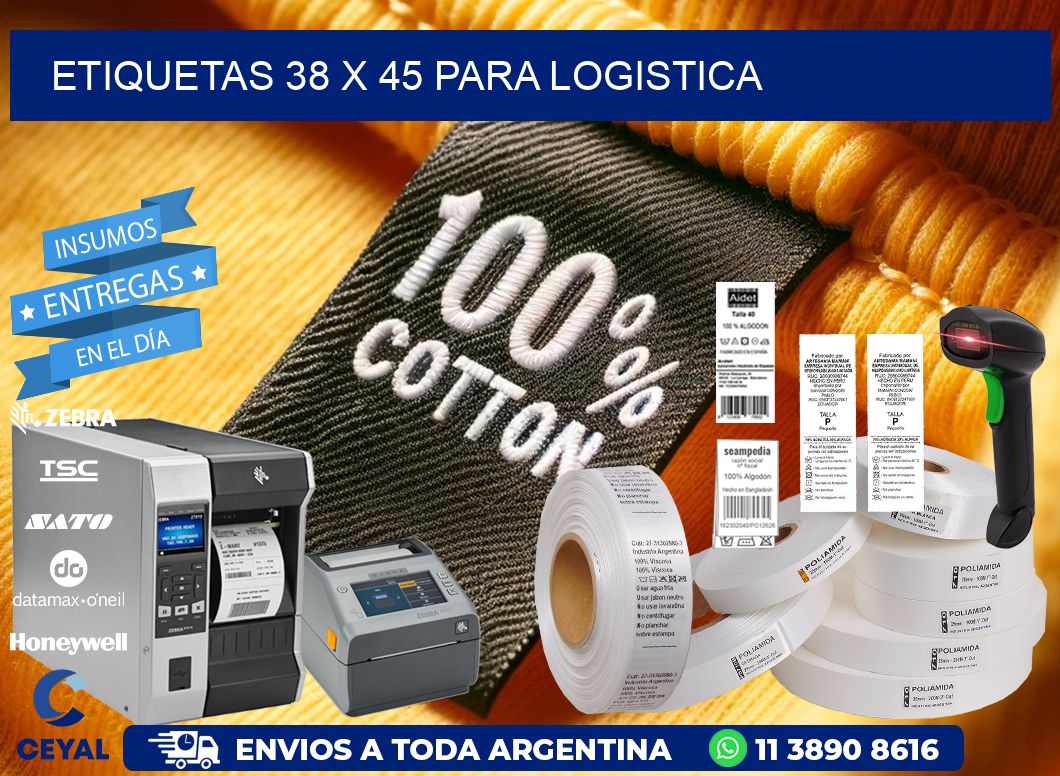 ETIQUETAS 38 x 45 PARA LOGISTICA