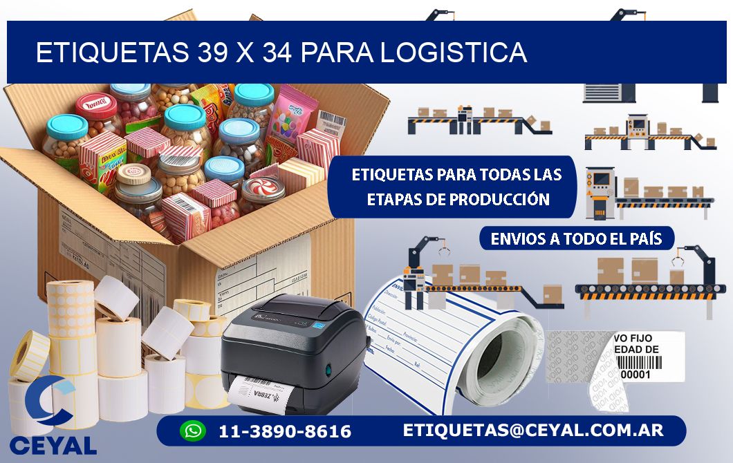 ETIQUETAS 39 x 34 PARA LOGISTICA