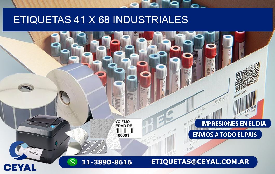 ETIQUETAS 41 x 68 INDUSTRIALES