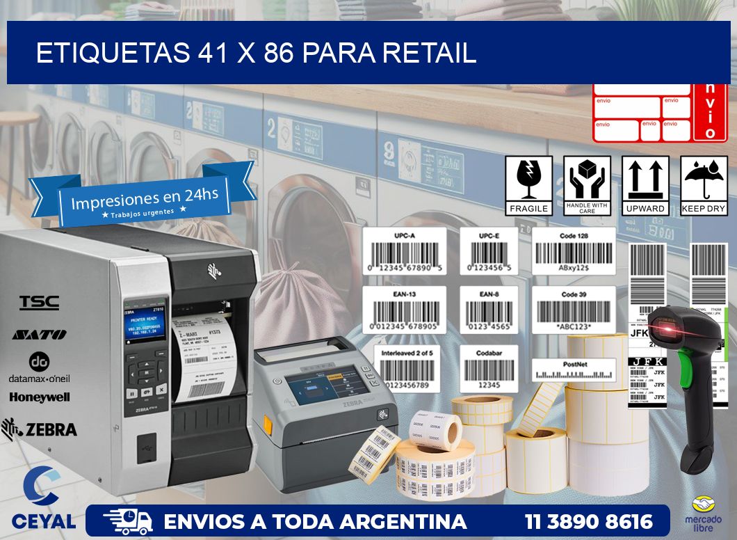 ETIQUETAS 41 x 86 PARA RETAIL