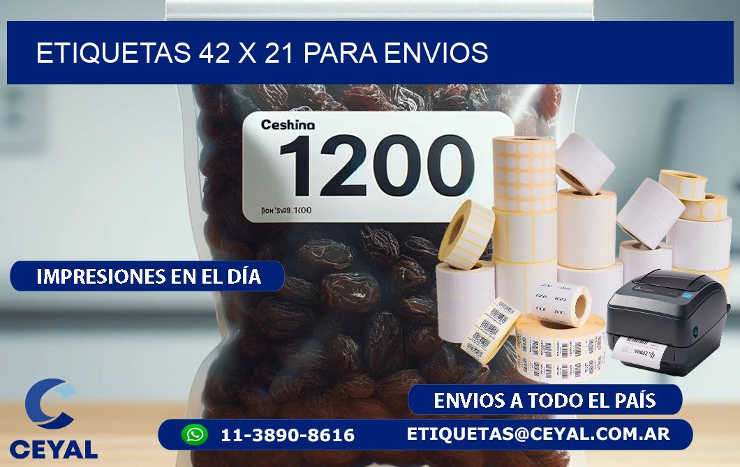 ETIQUETAS 42 x 21 PARA ENVIOS