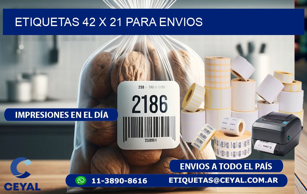 ETIQUETAS 42 x 21 PARA ENVIOS