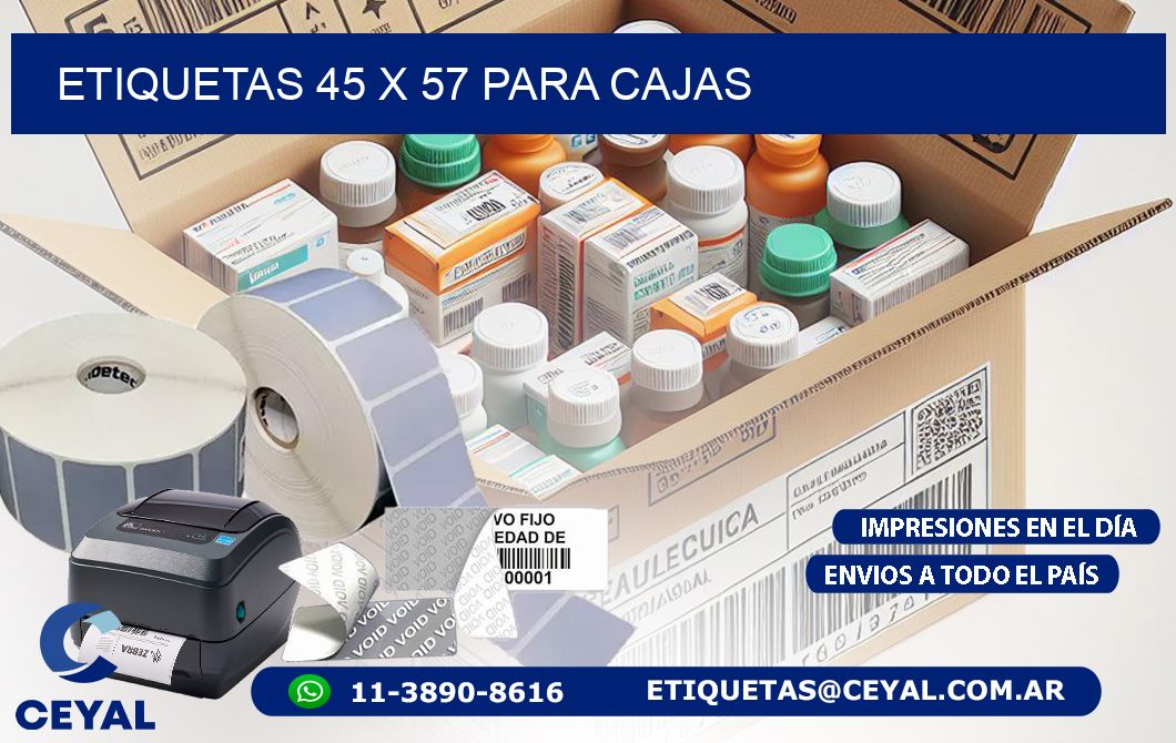 ETIQUETAS 45 x 57 PARA CAJAS