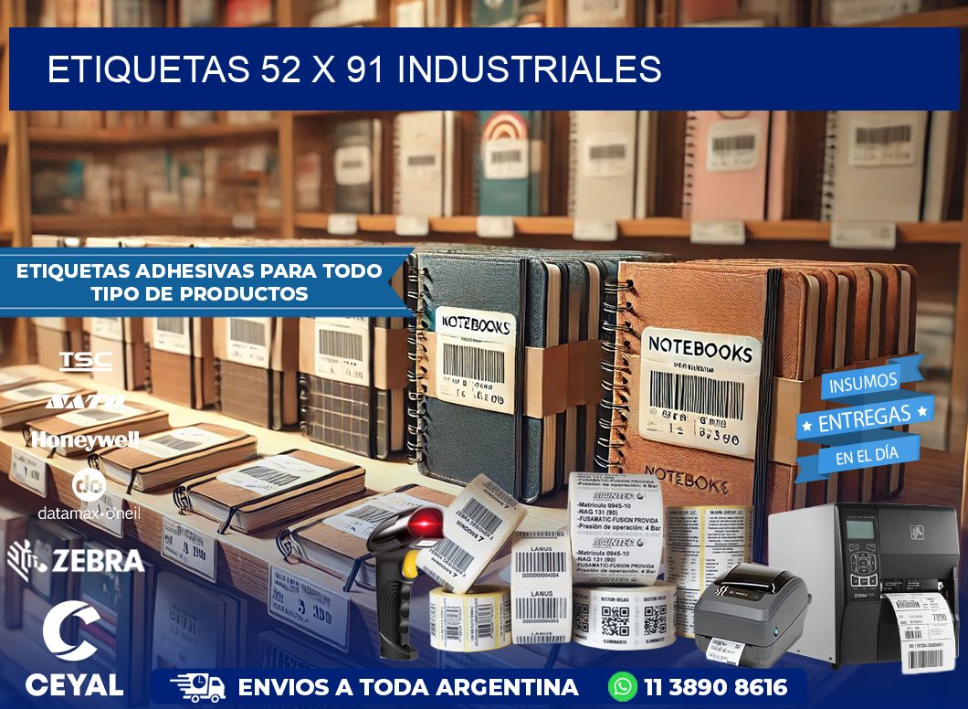 ETIQUETAS 52 x 91 INDUSTRIALES