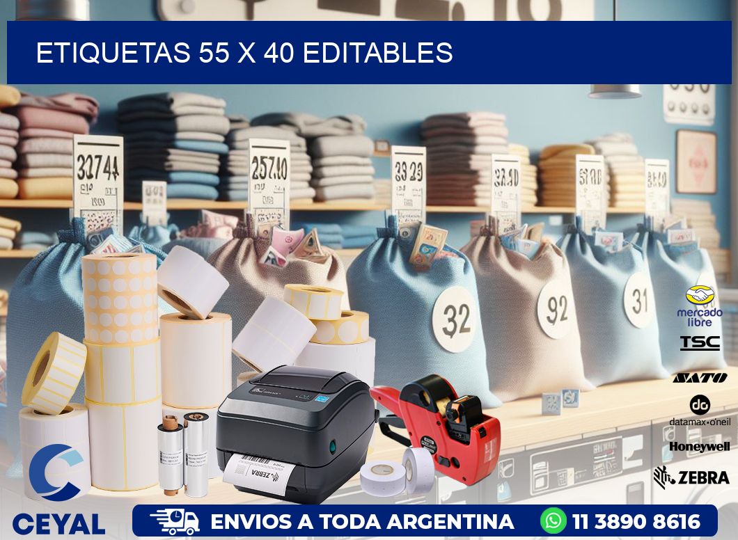 ETIQUETAS 55 x 40 EDITABLES