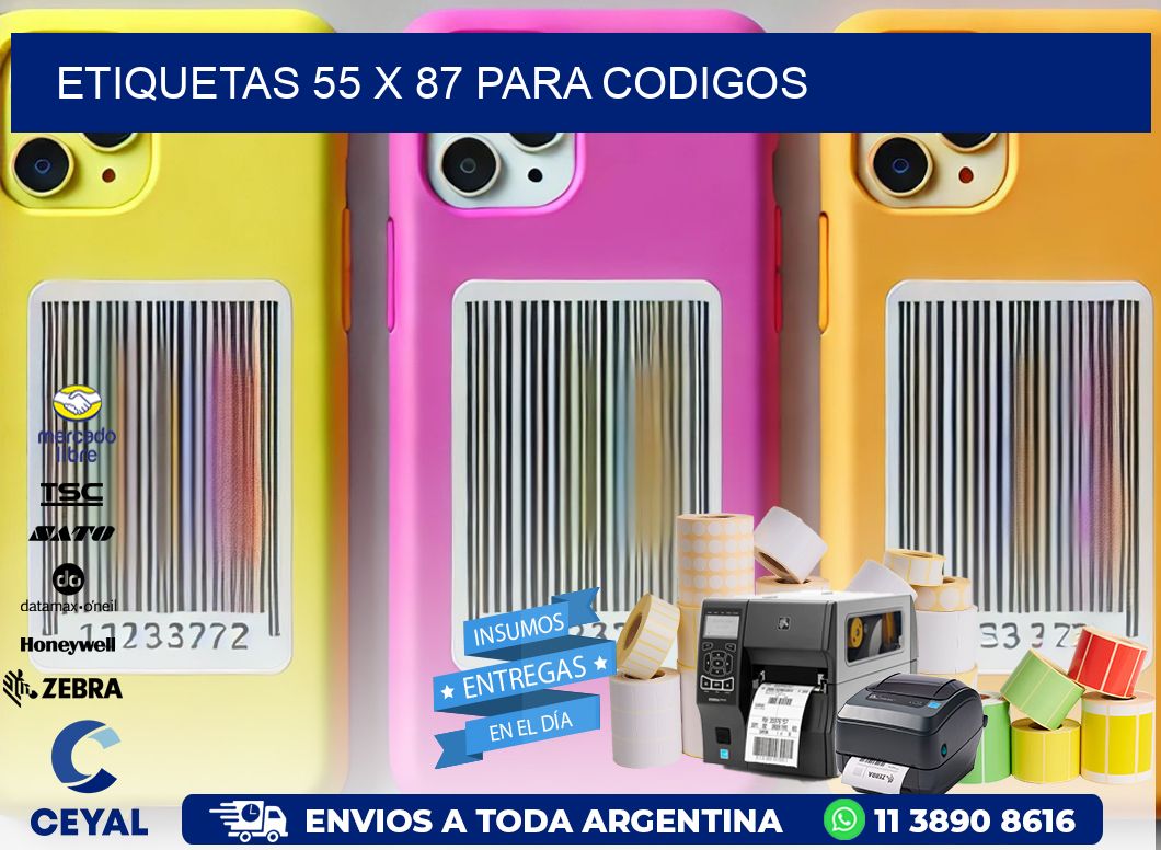 ETIQUETAS 55 x 87 PARA CODIGOS