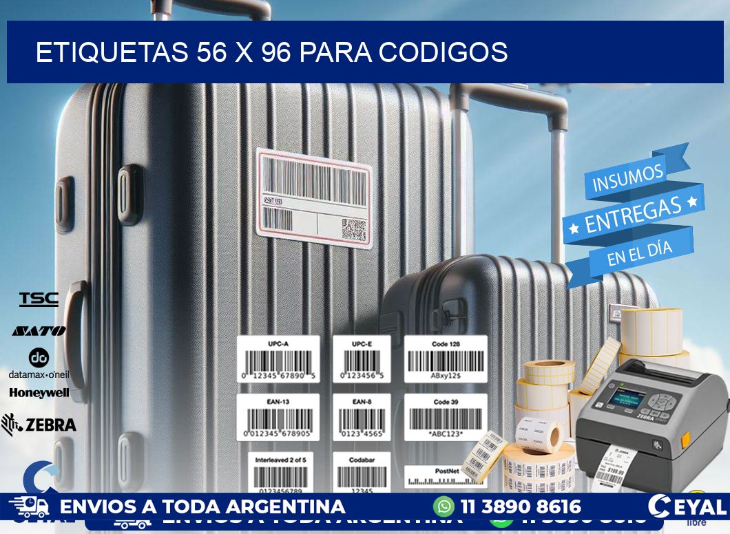 ETIQUETAS 56 x 96 PARA CODIGOS