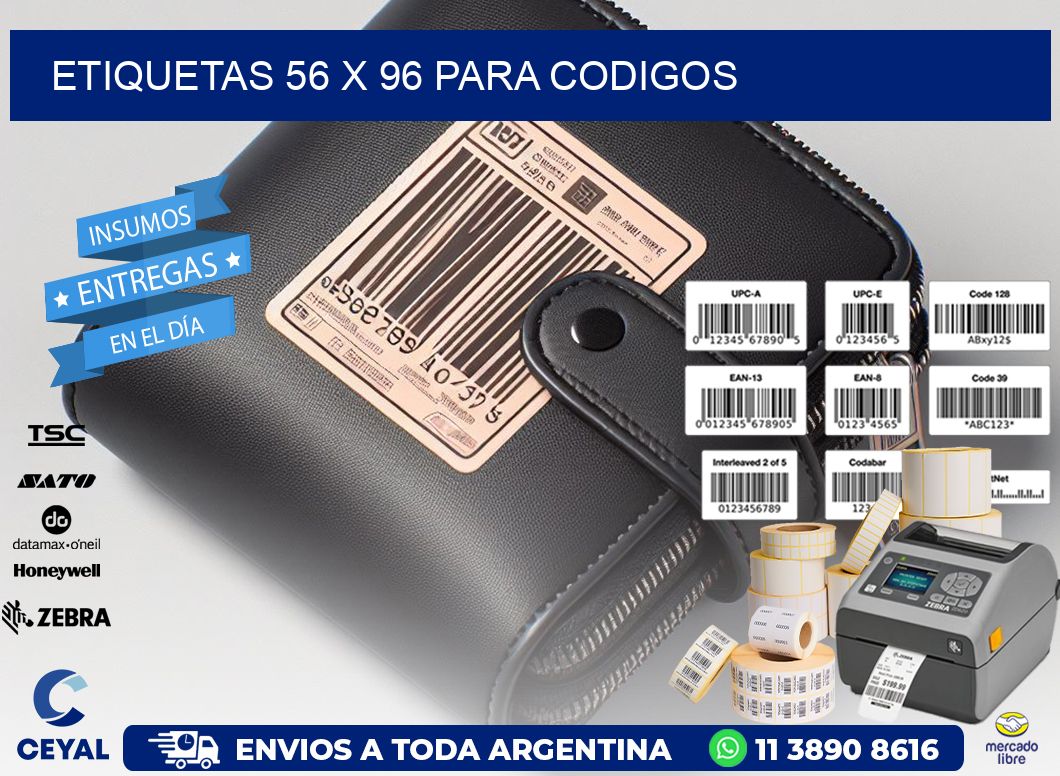 ETIQUETAS 56 x 96 PARA CODIGOS