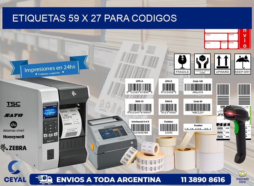 ETIQUETAS 59 x 27 PARA CODIGOS