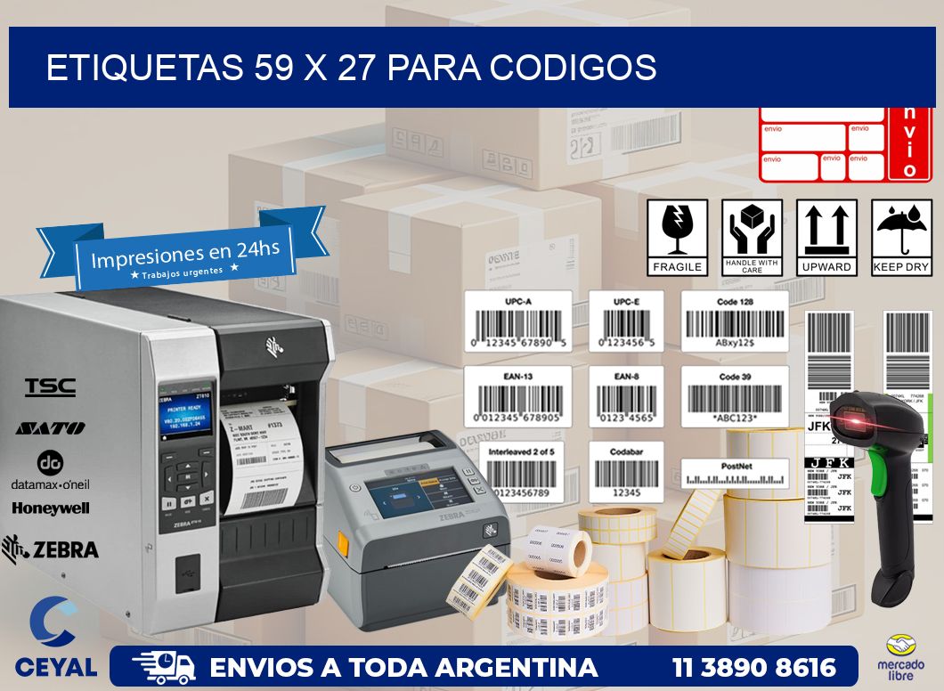 ETIQUETAS 59 x 27 PARA CODIGOS